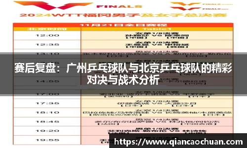赛后复盘：广州乒乓球队与北京乒乓球队的精彩对决与战术分析