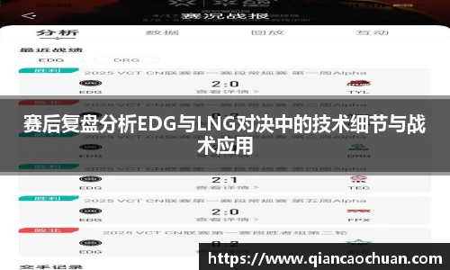 赛后复盘分析EDG与LNG对决中的技术细节与战术应用