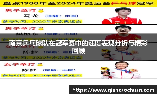南京乒乓球队在冠军赛中的速度表现分析与精彩回顾